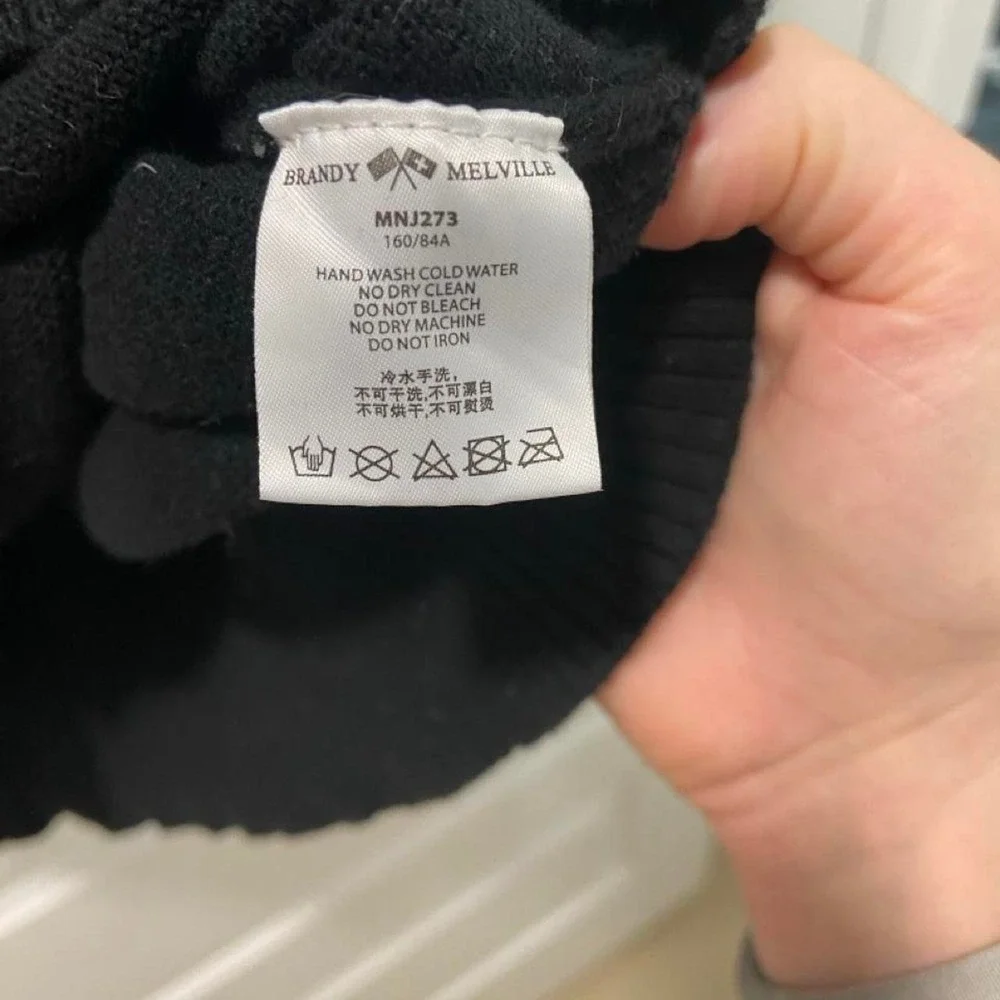 Brandy Melville cotton black sweater top